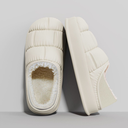 Тапочки дутики, белый