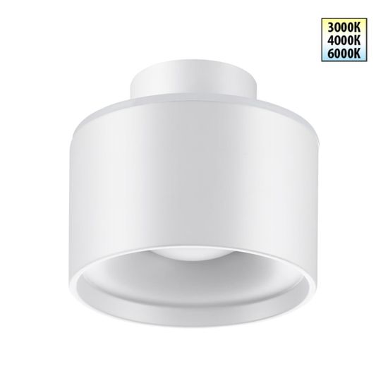 358970 OVER NT22 350 белый Светильник накладной с переключ. цв. температуры IP20 LED 3000К\4000К\6000К 12W вниз + 3W вверх 110-265V GIRO