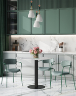 Стул Дженни букле зеленый каркас зеленый полуглянцевый муар