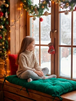 Подушка на скамью, подоконник, обувницу 80х40 см