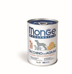 Monge Dog Monoprotein Fruits консервы для собак паштет из индейки с цитрусовыми 400г