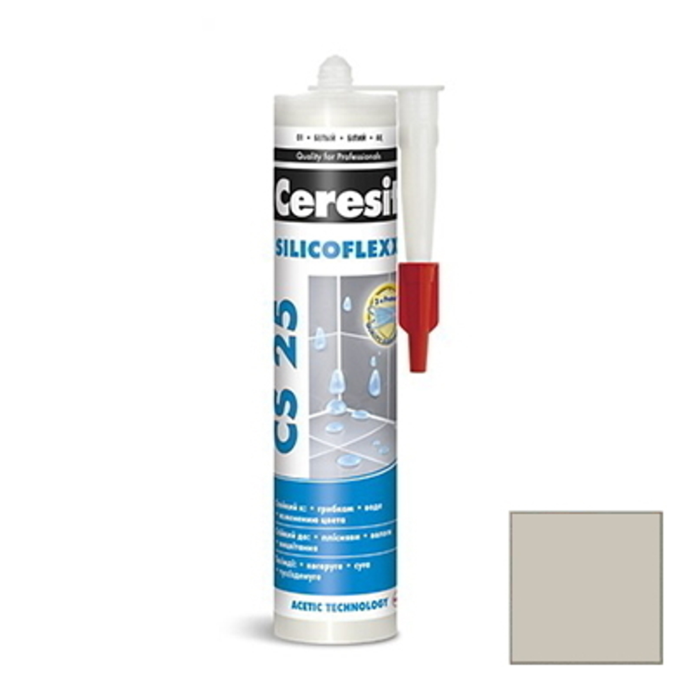 Затирка силиконовая Ceresit CS 25 серая №07 0,28 л