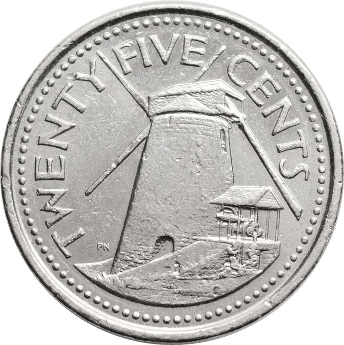 25 центов 2007 Барбадос