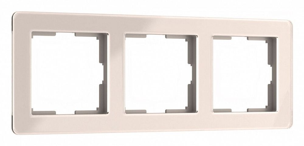 Рамка на 3 поста Werkel Acrylic (айвори) W0032743