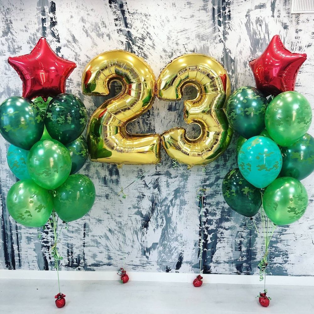 Воздушные шары цифры, 23 февраля №2502