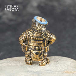 Бусина «Медведь ВДВ» из латуни