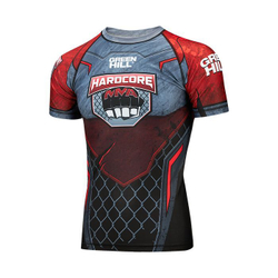 RGI-10569 Рашгард RASH GUARD HARDCORE черно-красный