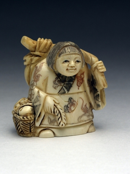 Гейша с кузовком и корзиной