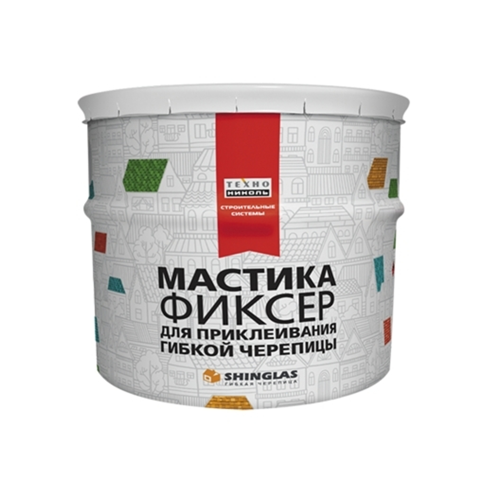 Мастика для гибкой черепицы ТЕХНОНИКОЛЬ №23 Фиксер 3,6кг (ведро)