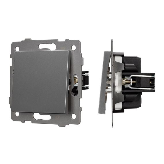 Механизм выключателя одноклавишный непроходной SWT-MK01-PL-GR-V (250V, 10A) Arlight 049869