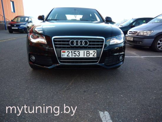 Передние фары tru drl black для Audi A4 B8