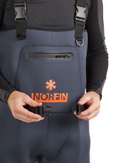 Полукомбинезон заброд. Norfin SHADOW NEOPRENE BOOTFOOT р.40-S с сапогами резина