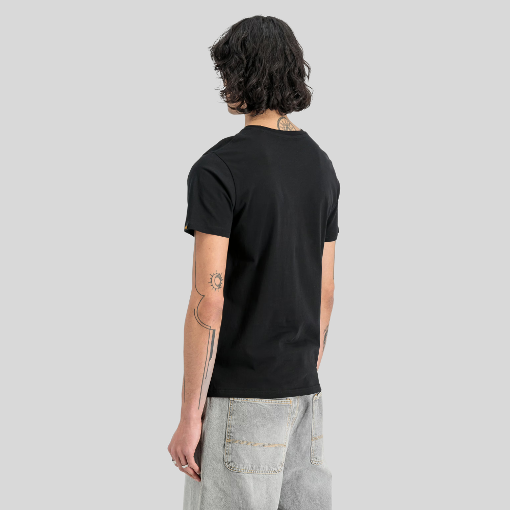 Футболка Alpha Industries Basic Big Logo (Чёрная) Футболка Alpha Industries Basic Big Logo (Чёрная)