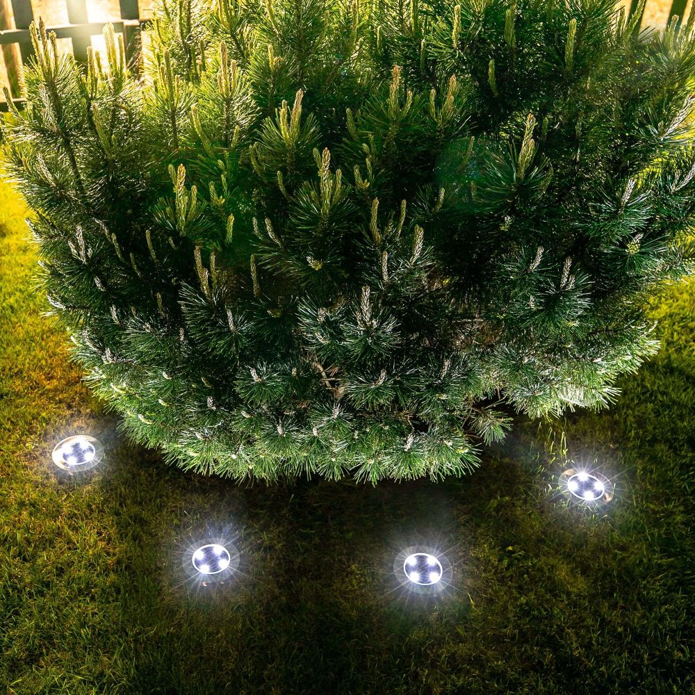 USL-F-171-PT130 INGROUND Садовый светильник на солнечной батарее. 4 светодиода. Белый свет. 1xАА Ni-Mh аккумулятор в-к. IP44. TM Uniel.