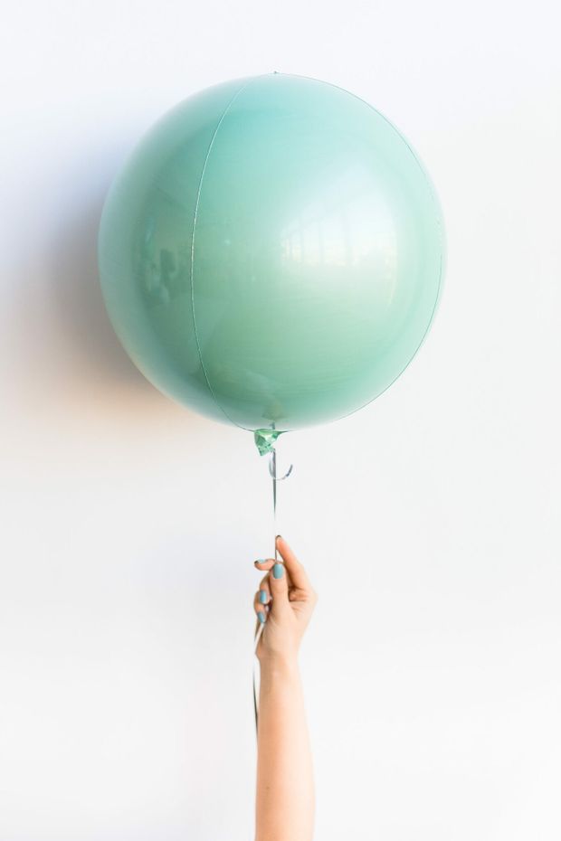 Шар А 3D СФЕРА Б/РИС 16" Пастель Mint Green (Мятный)  (БГ-19)