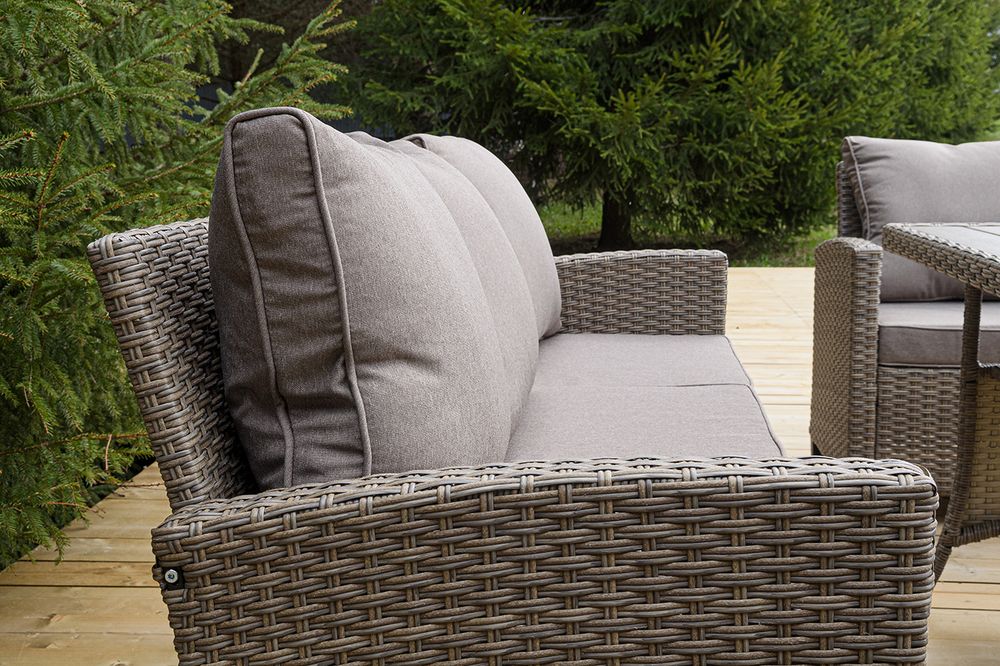 "Мэдисон" обеденная группа из искусственного ротанга, цвет соломенный