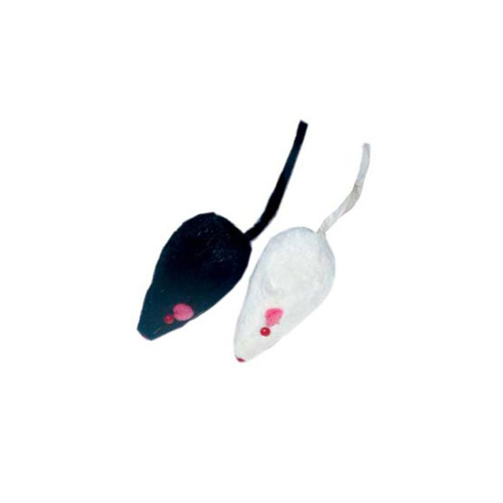 Игрушка КОТЕНОК мышь с коротким мехом, 9 см (6 шт)