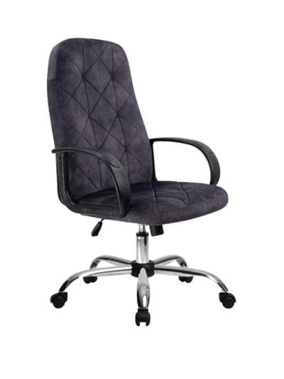 Кресло компьютерное Tron-V2 велюр Prestige хром