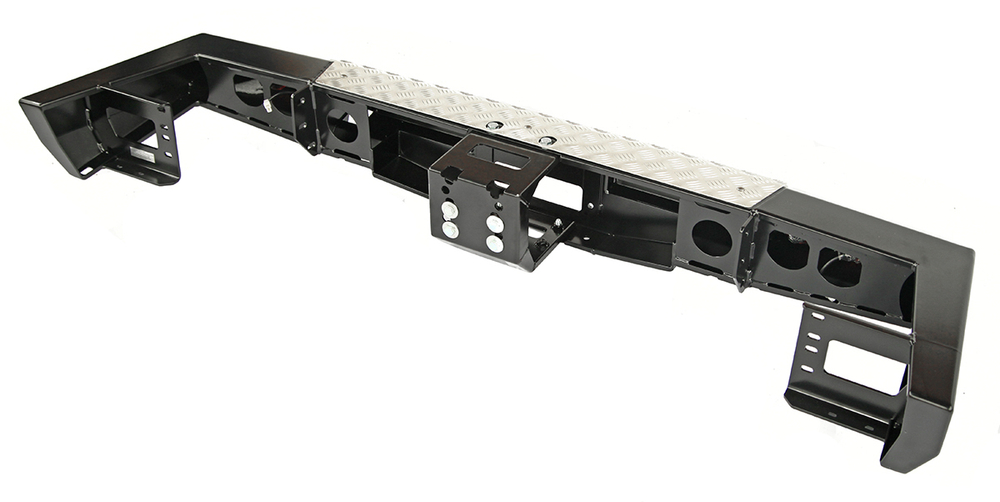 Бампер силовой задний УАЗ Патриот 2015+ с площадкой под лебедку и фонарями стандарт РИФ