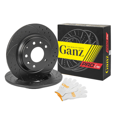 Диск тормозной GANZ задний перфорированный PRO-Line с покрытием (комплект - 2 шт) MAZDA 6 Арт.: GIJ10136S