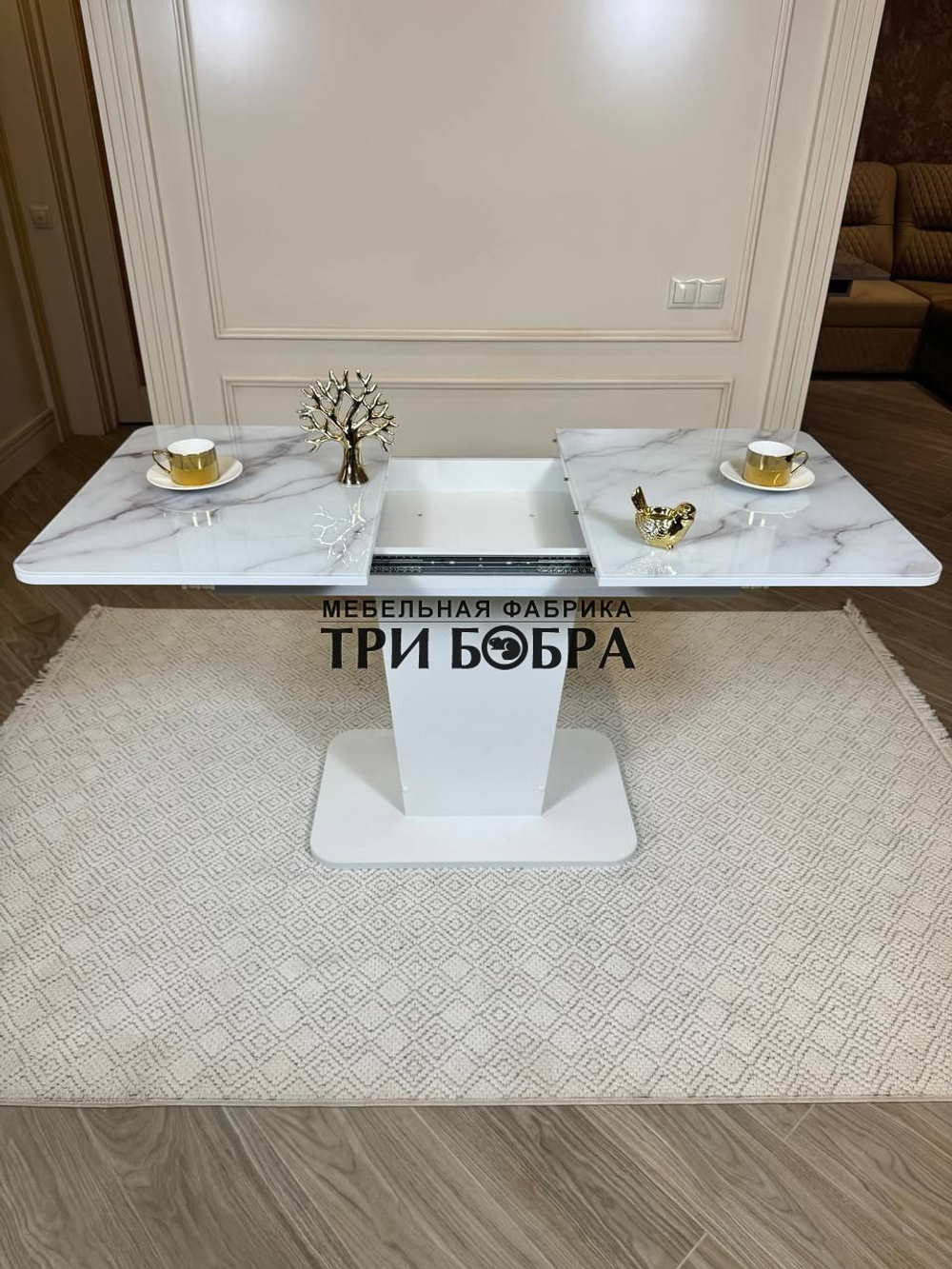 Кухонный стол "Тор", белый оникс