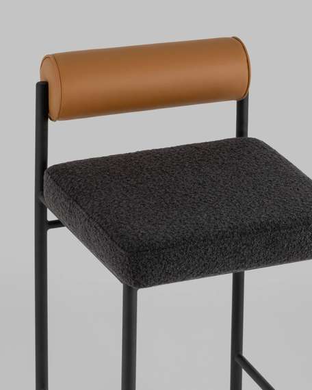 Полубарный стул Bau 65 см, темно-серый