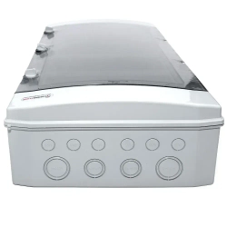 N48-D Щит электрический распределительный навесной с пластиковой полупрозрачной дверцей на 48 модулей IP65 TEHNOPLAST