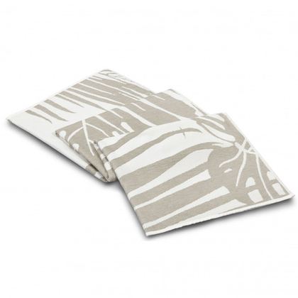Полотенце пляжное 100x180 L'appartement Leaf white/flax белый/льняной
