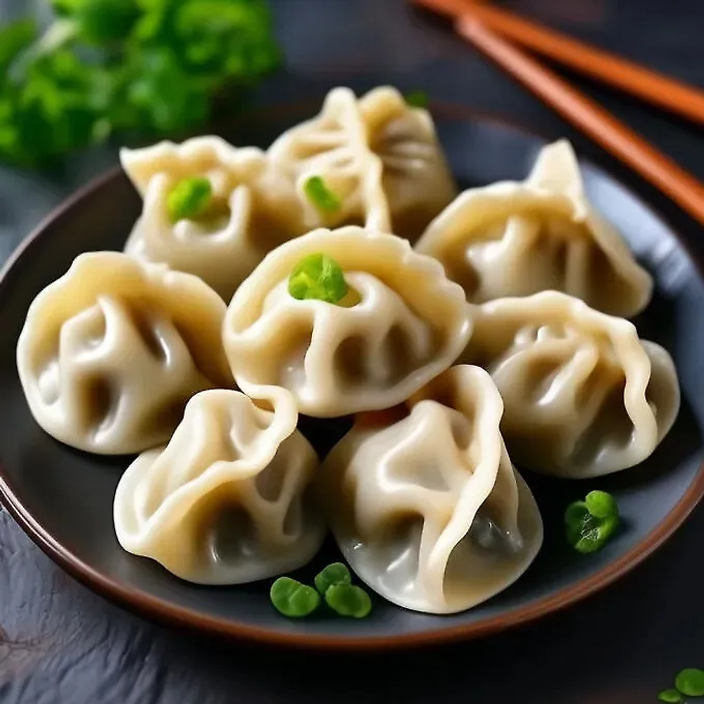 Дамплинги ручной лепки со свининой /Allgroo Handmade Pork dumpling, Ю.Корея, 800 г, (8)