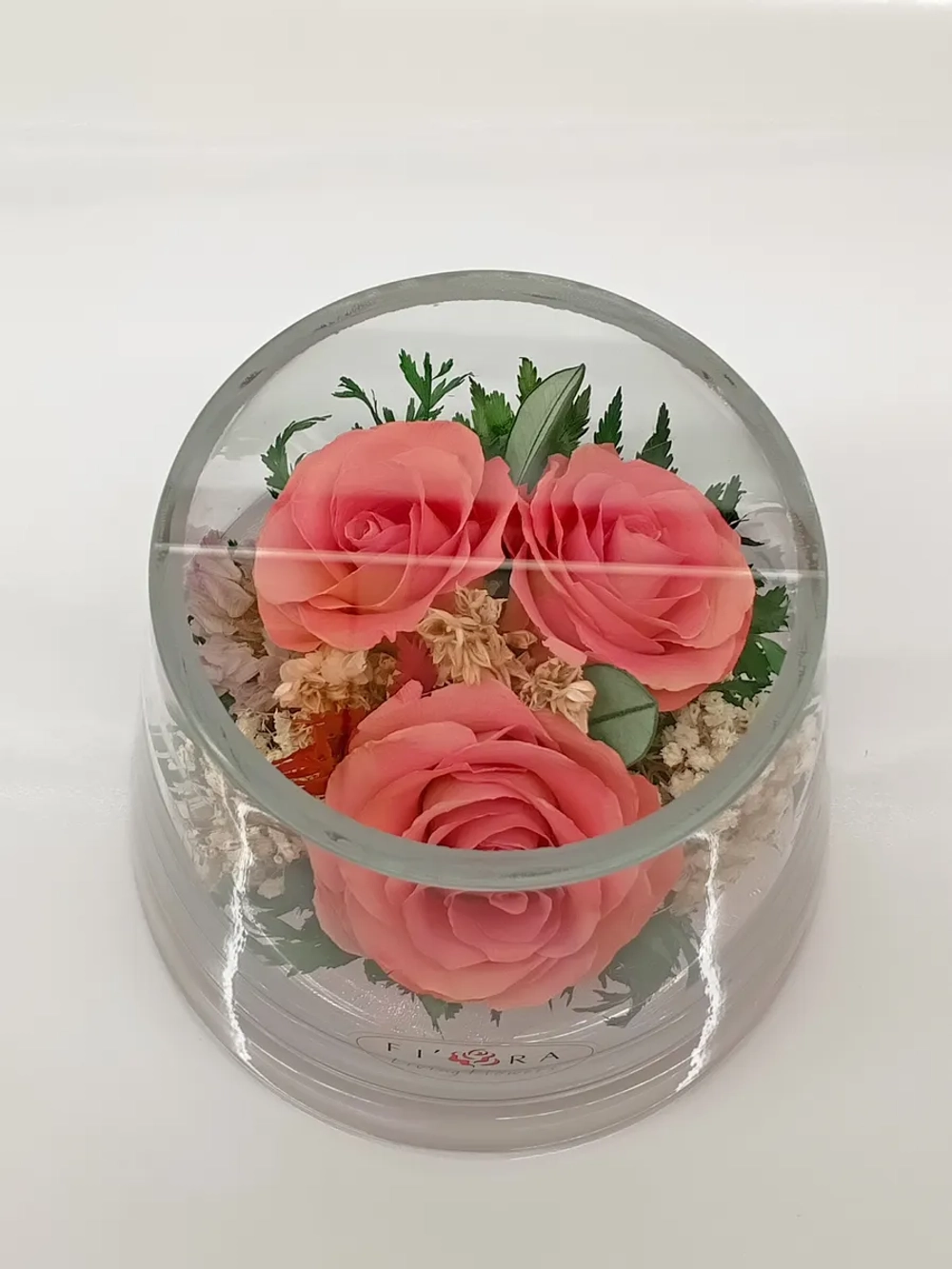 натуральные розы в стекле, вакуум