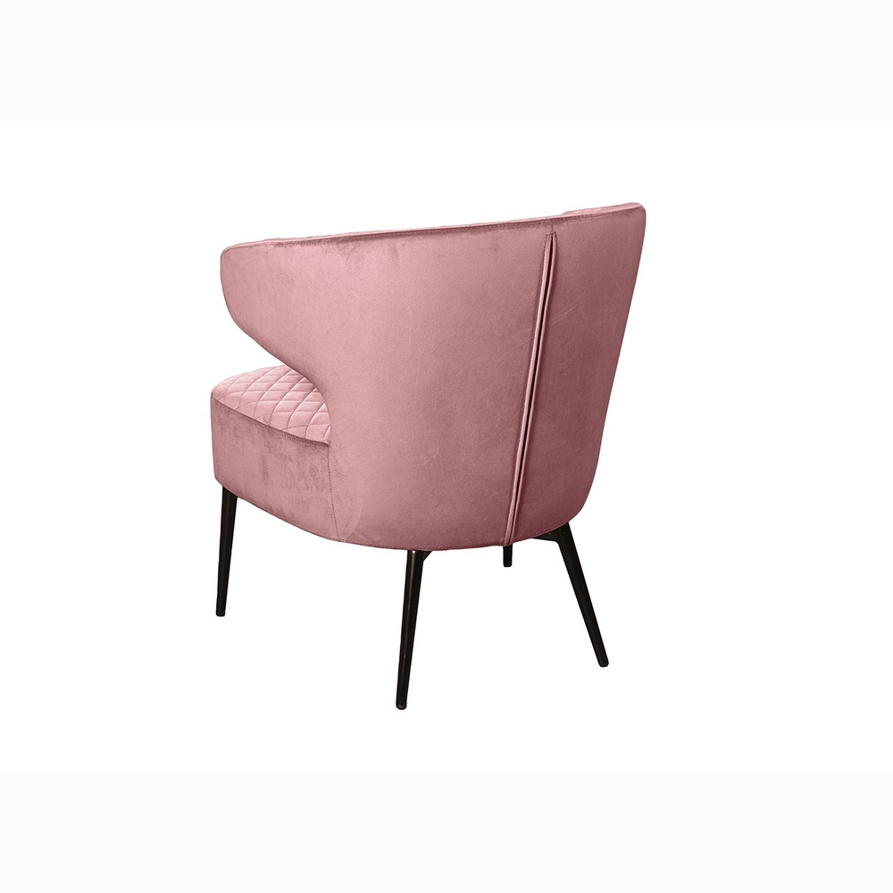 Кресло Richard ромб, бархат пудровый 15