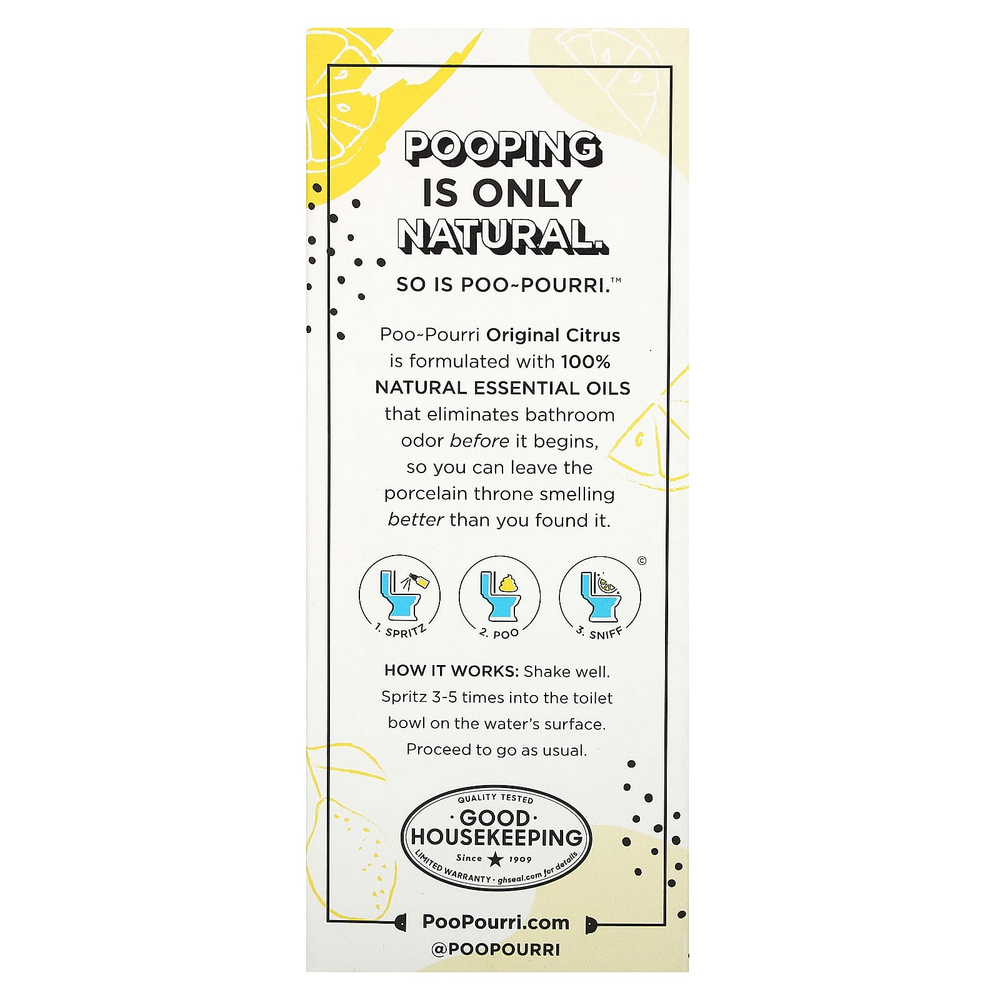 Poo-Pourri, спрей для туалета Before-You-Go®, классический цитрусовый, 59 мл