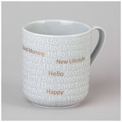 НАБОР КРУЖЕК LEFARD "GOOD MORNING" НА МЕТАЛЛ. ПОДСТАВКЕ 4 ШТ. 330 МЛ МИКС ЦВЕТОВ (КОР=4НАБ.)