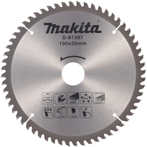 Диск п/п Makita 190*30*2.2/1.4*60T   (D-81387) универсальный