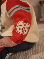 Толстовка и спортивные брюки в комплекте для малышей Next E81-367, Молочный, Красный, Серый