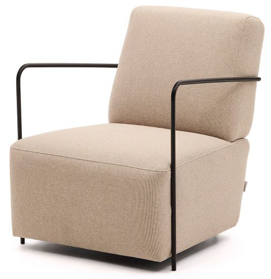 Кресло Gamer бежевого цвета с черным металлом Испания La Forma