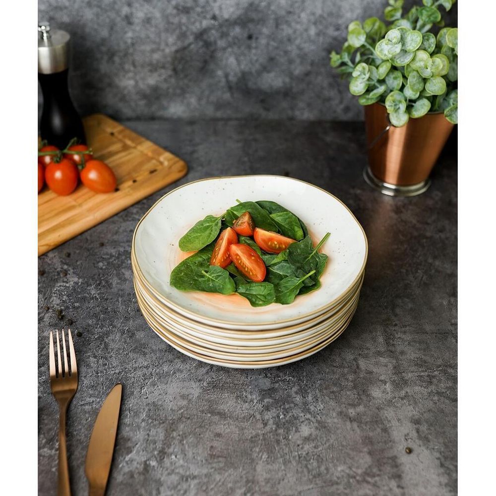 Салатник 450 мл d 21,5 см h3,8 см оранжевый фарфор "The   Eco" P.L. Proff Cuisine [6]