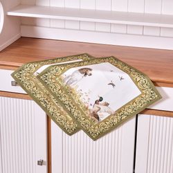 НАБОР САЛФЕТОК ИЗ 2-Х ШТ "ОХОТА" 40Х40СМ, ТВИЛ,100% ХЛОПОК, СОБАКА