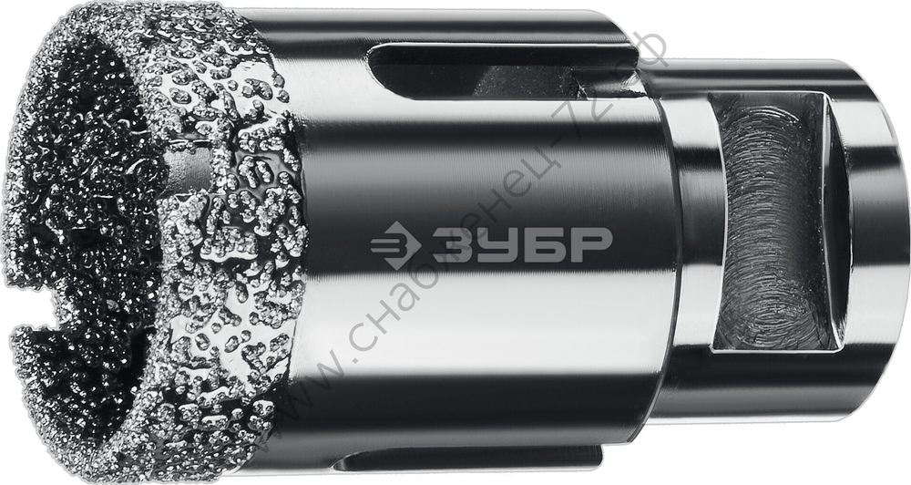 ЗУБР АВК d 35 мм (М14, 15 мм кромка), Вакуумная алмазная коронка, Профессионал (29865-35)