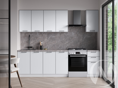 Кухня Тунис 2;0 (белый матовый)