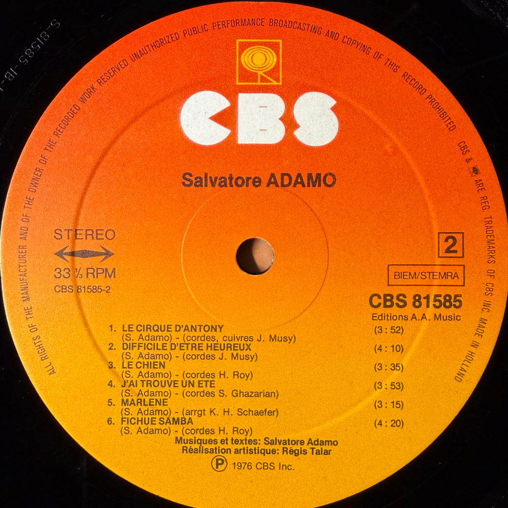 Adamo – Voyage Jusqu'à Toi (Голландия 1976г.)