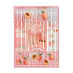 Ручка гелевая, пиши-стирай, Basir, синие чернила, серия "ПЕРСИК", корпус с рисунком, 12 шт