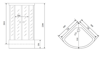Душевая кабина Timo T-8880F