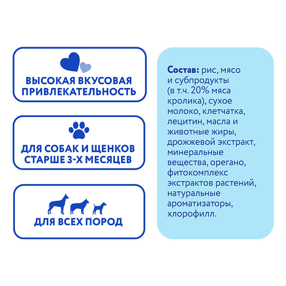 Лакомство для собак Мнямс ДЕНТАЛ "Зубные палочки" с хлорофиллом и кроликом 100г, 50 шт