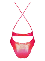 Слитный купальник Keissi с металлическим блеском (Размер: S) (Цвет: коралловый)