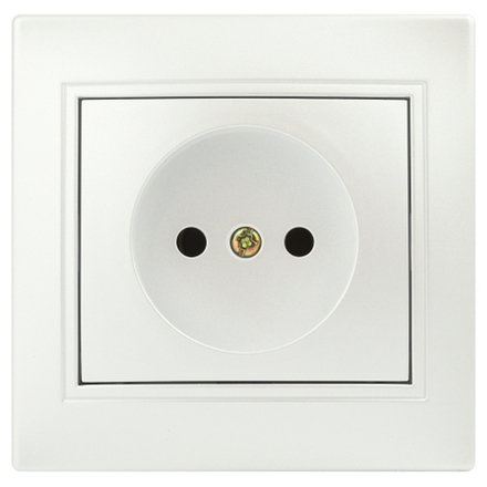 Розетка Intro Plano 1-201-06 без заземления 2P 16А-250В IP20 СУ перламутр