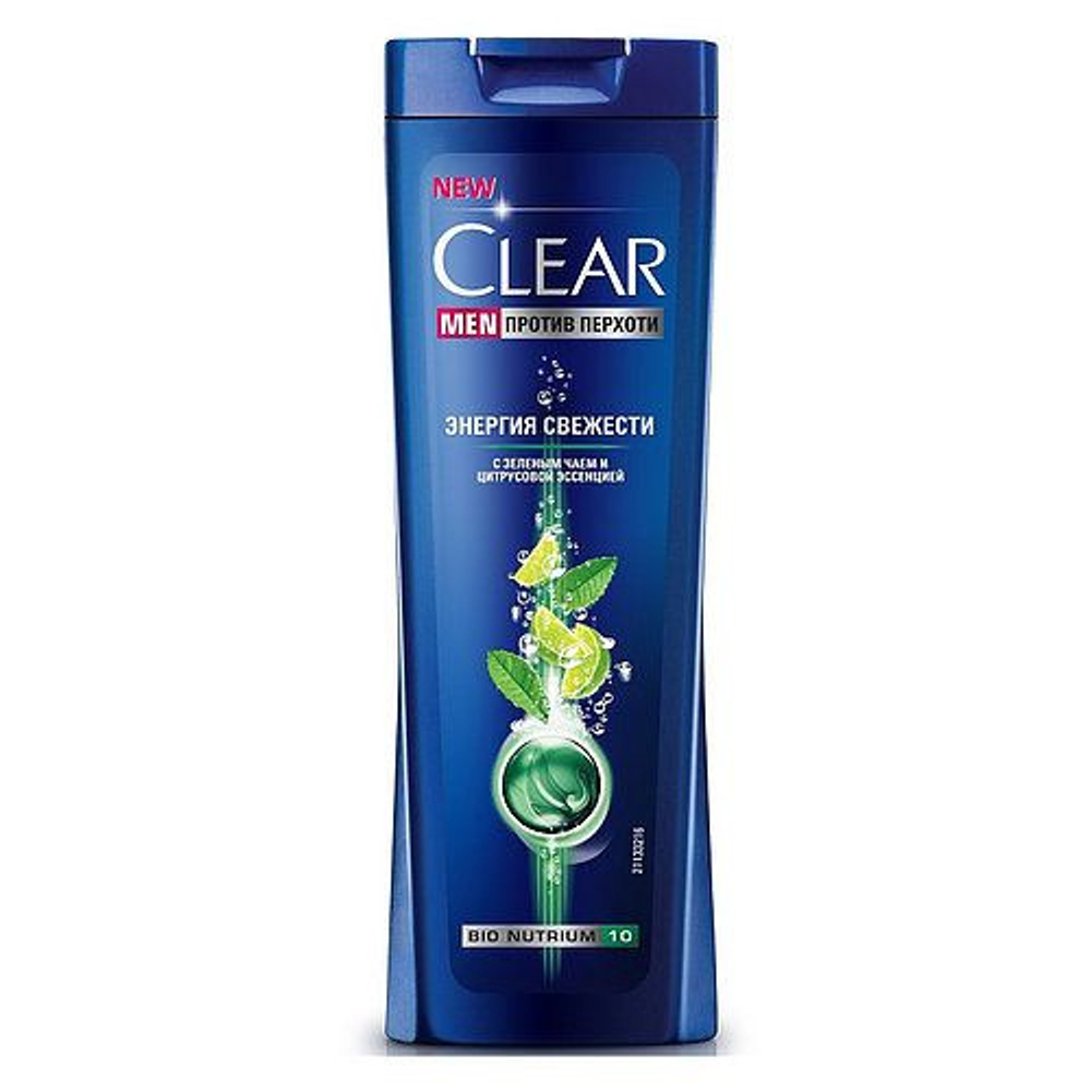 Clear 200мл. муж. шампунь против перхот, энергия свежести