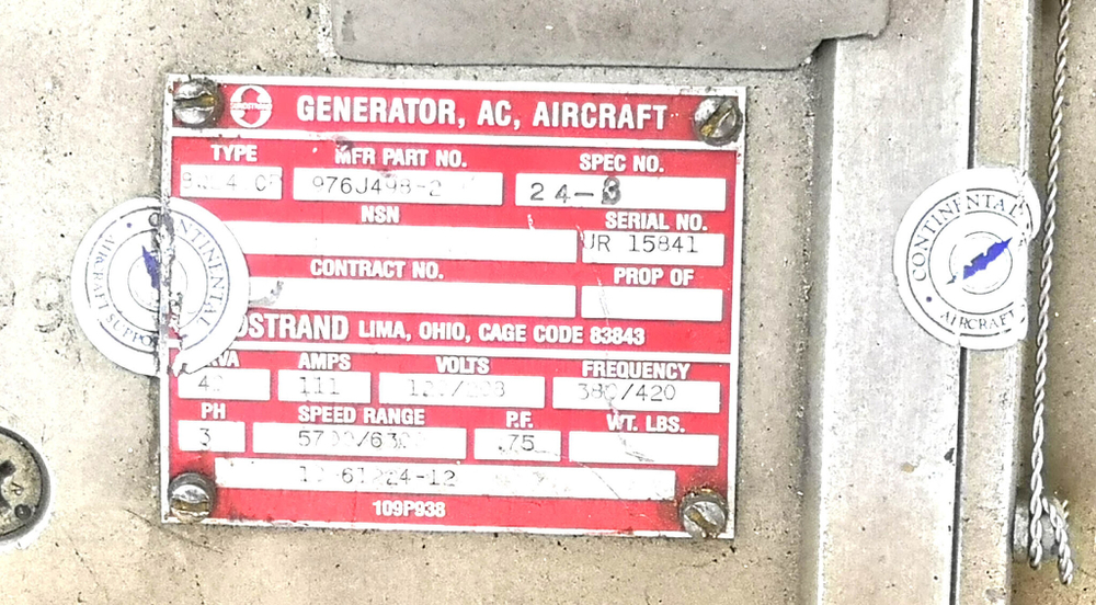 Generator, AC, AIRCRAFT 976J498-2