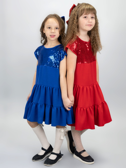 Платье нарядное для девочки с пайетками