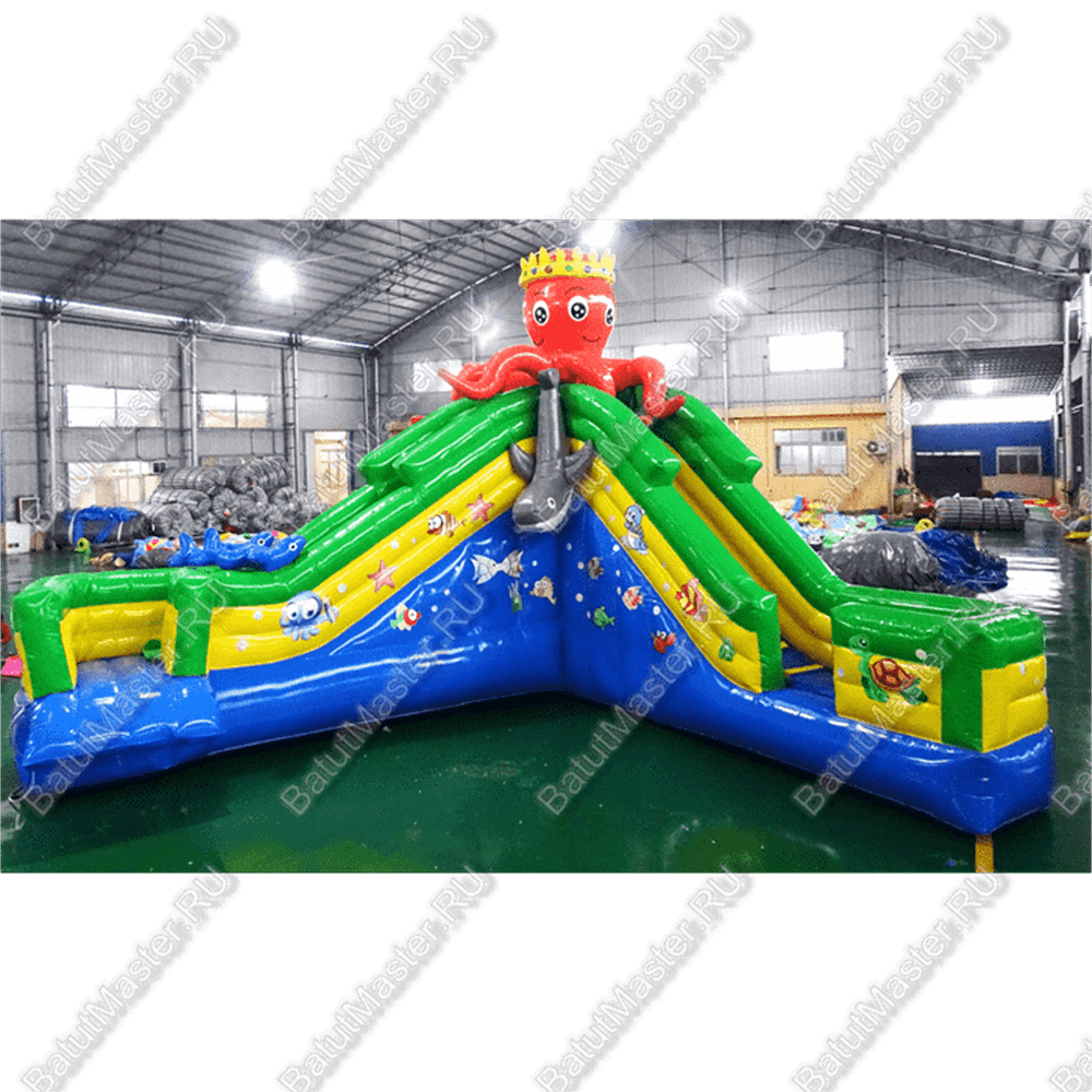 Наземный надувной аквапарк «Осьминог» 31*23*6 м